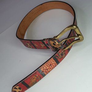 NICOLE MILLER Cartoon Leather Belt S - Like New - *